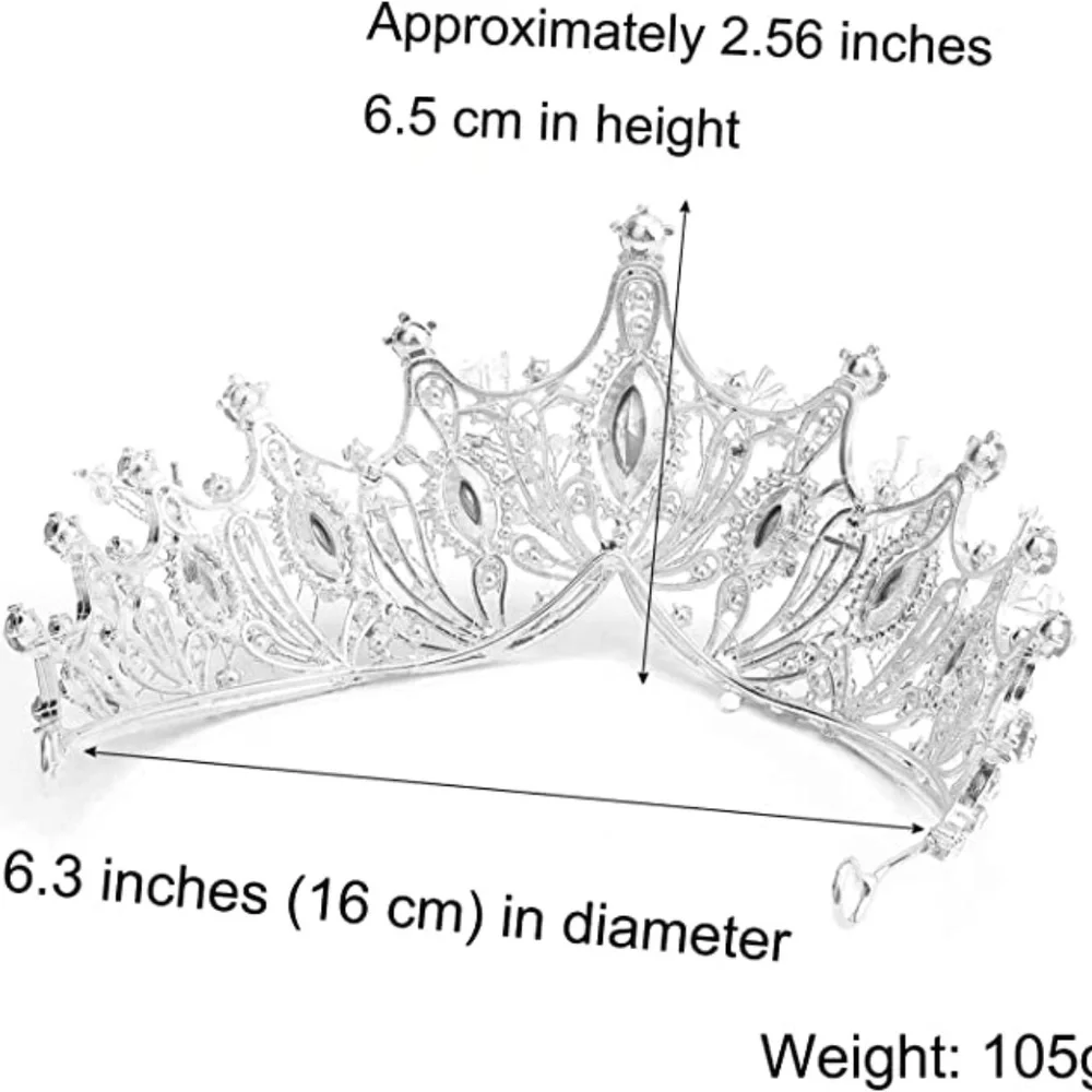 Crystal Wedding Tiara Crown - Picture 2 of 12